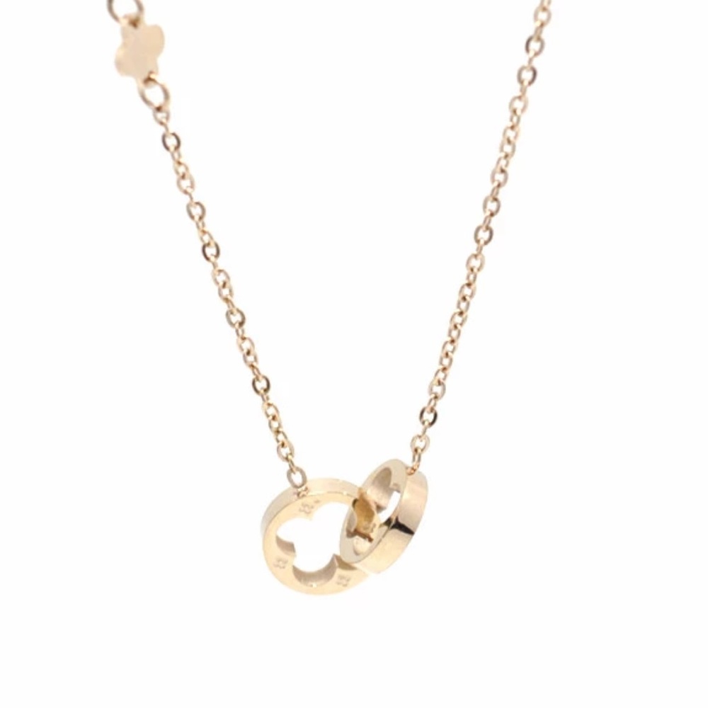 Gold, Silver & Rose Gold Tone necklace - Picture 3 of 7
